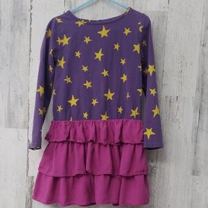 Mini Boden Purple Dress with Yellow Stars